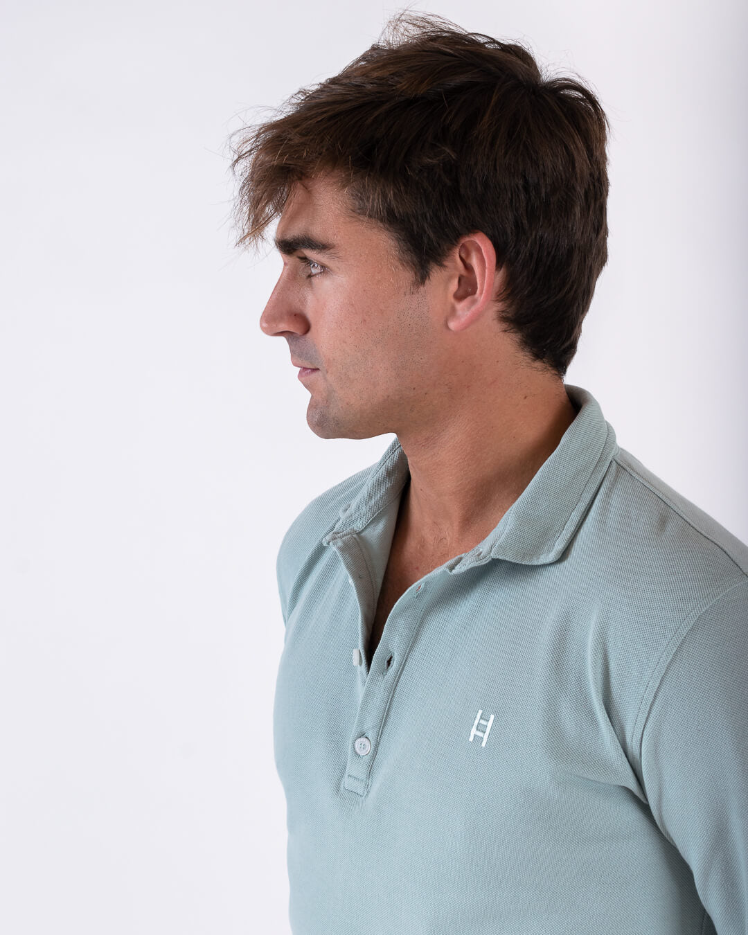 Polera piqué Verde Agua